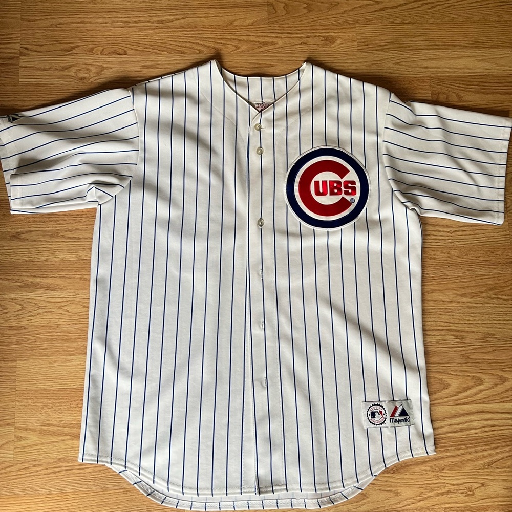 Chicago Cubs Pinstripe Baseball Jersey